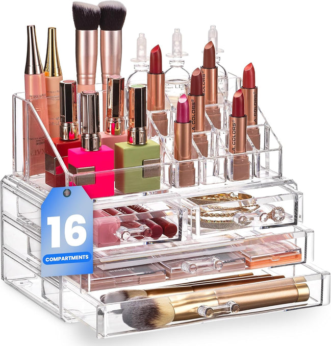 Clear Makeup & Jewelry Organizer with Drawers