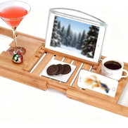 Adjustable Bamboo Bathtub Caddy Tray