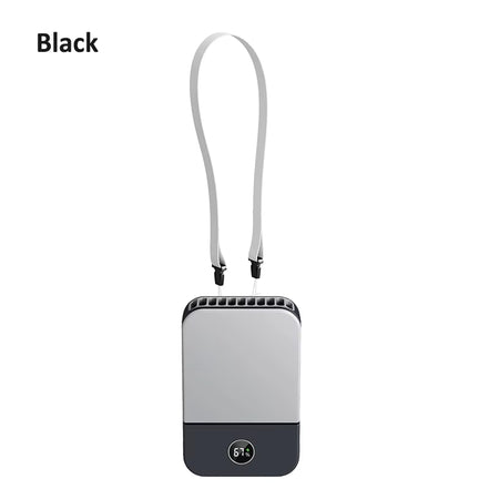Bladeless Hanging Neck & Waist Fan – 3-Speed, USB Rechargeable 