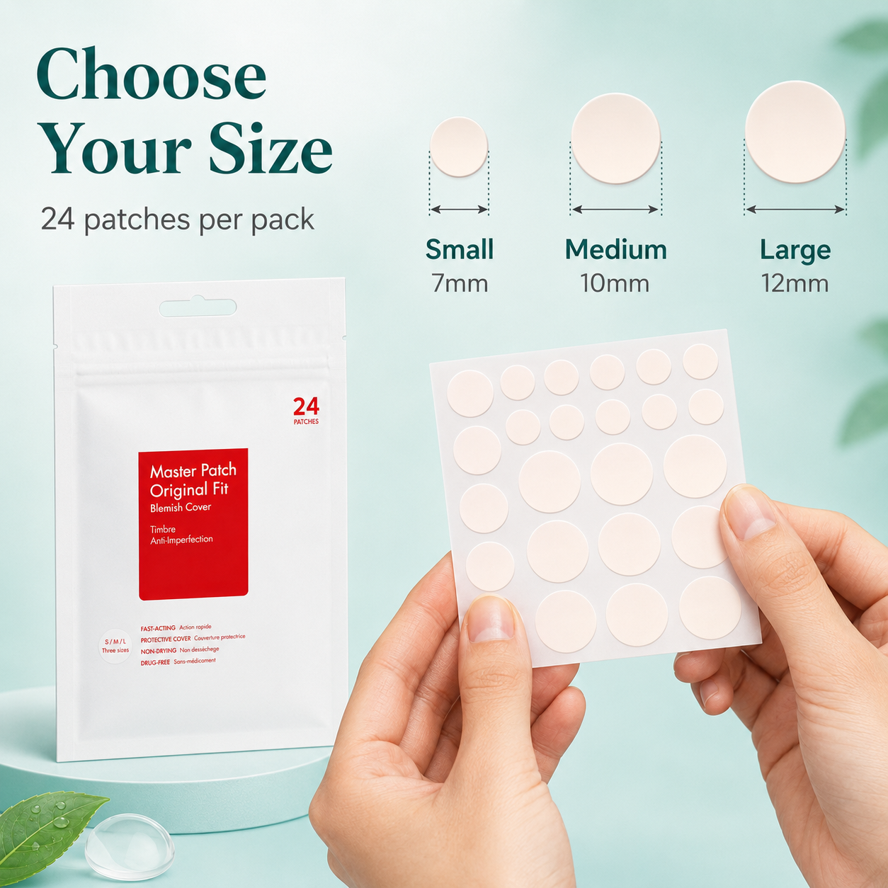 Acne Pimple Patches Absorbing Hydrocolloid Original 3 Size Patches