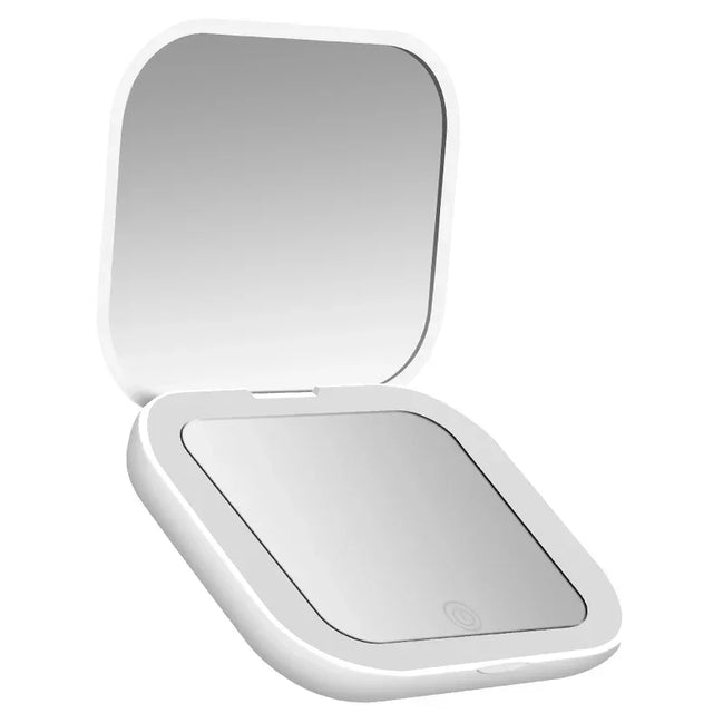 2X LED Compact Travel Makeup Mirror