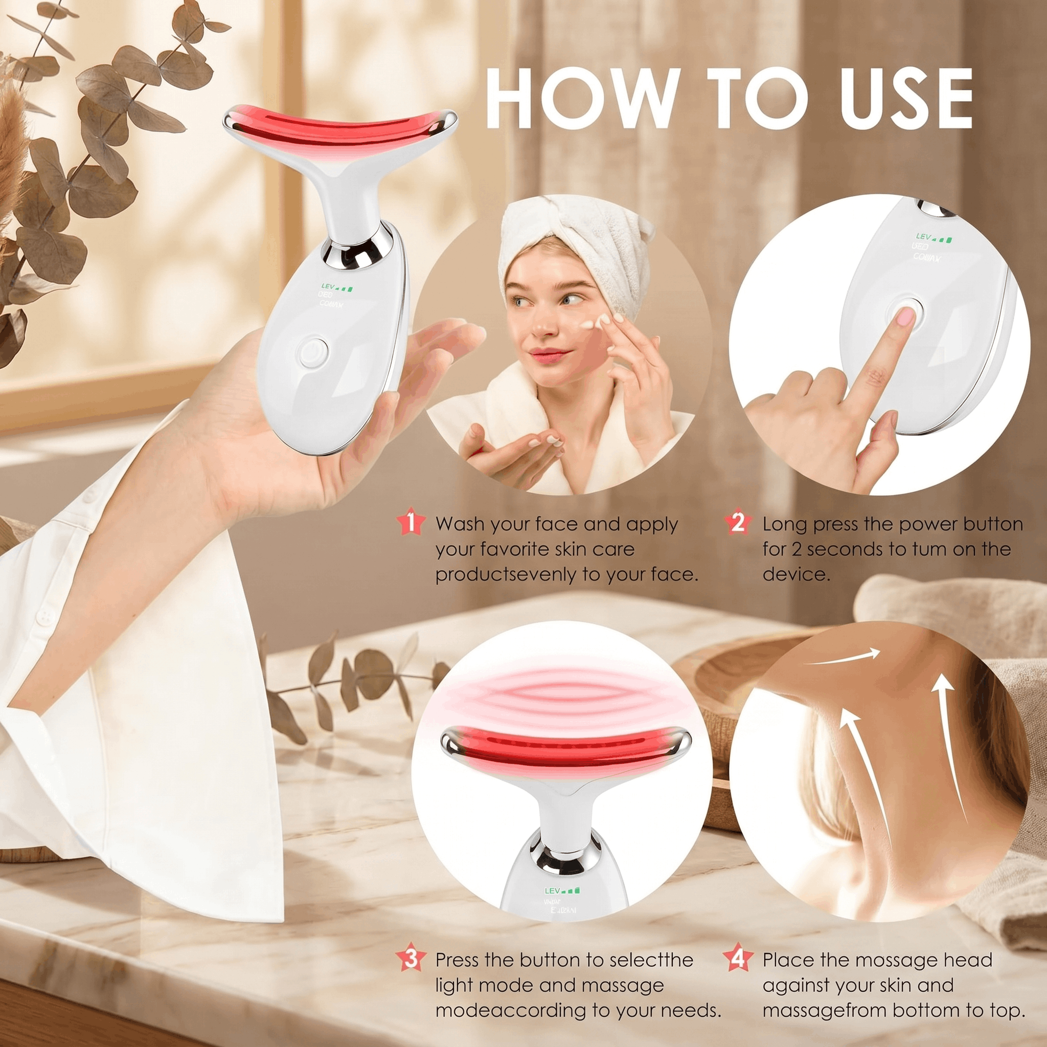 7-Color LED Face & Neck Massager