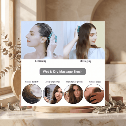 Soft Silicone Scalp Massager Shampoo Brush