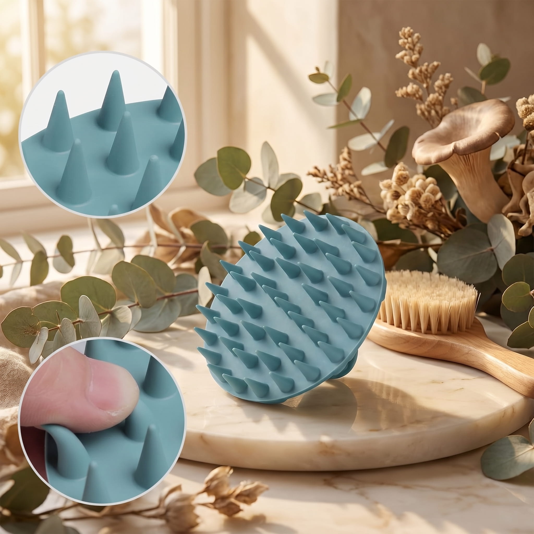 Soft Silicone Scalp Massager Shampoo Brush