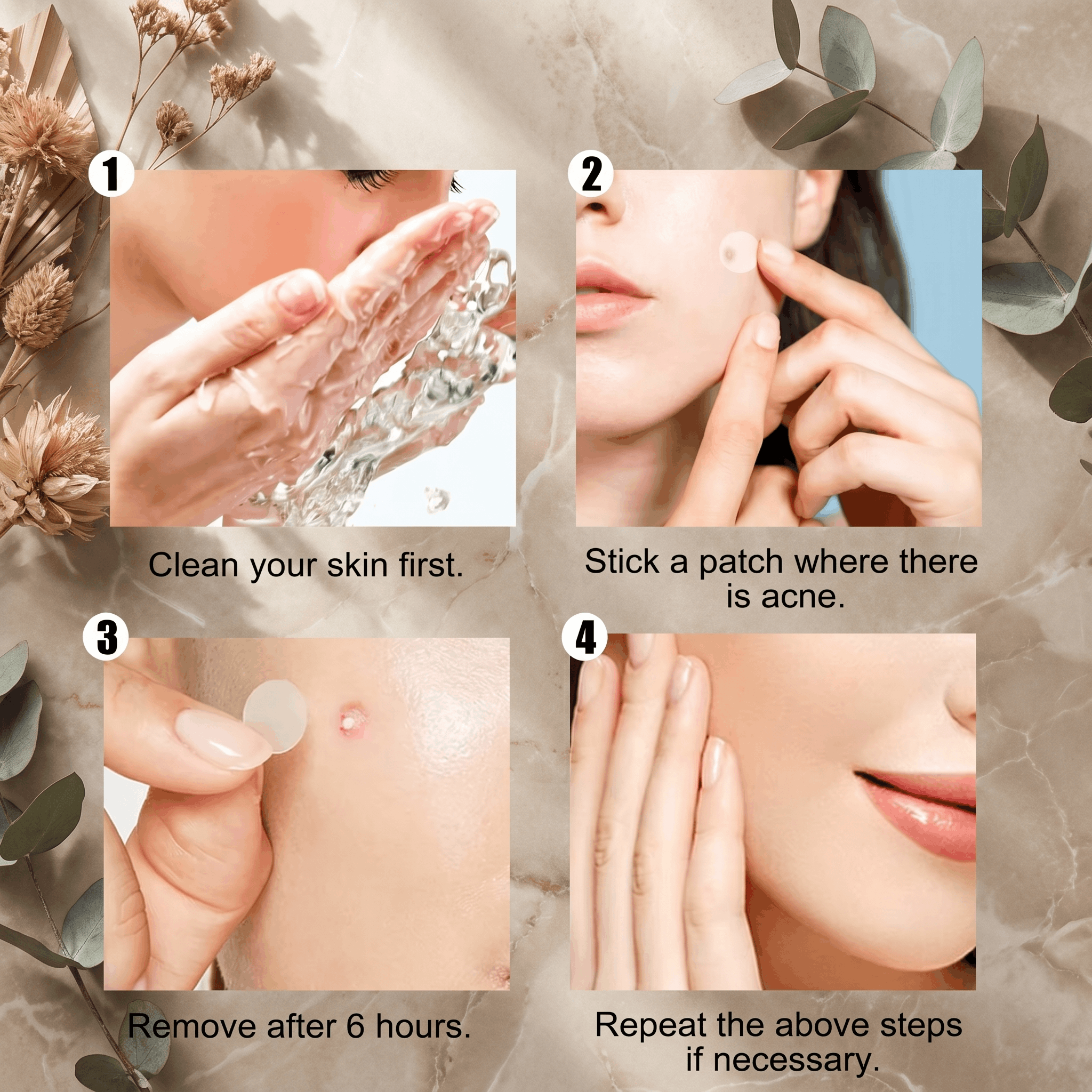 Translucent Hydrocolloid Acne Patches