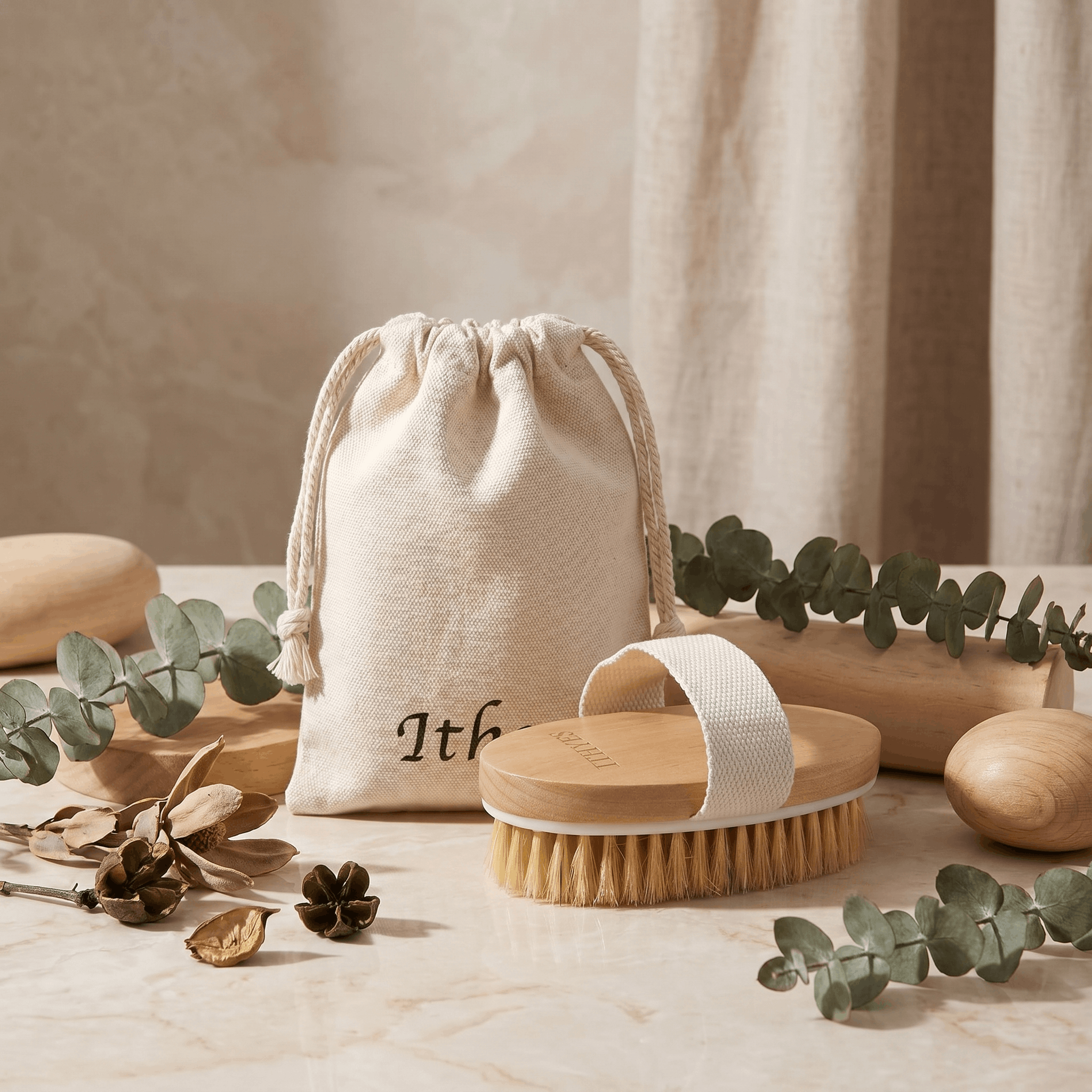 Natural Bristle Exfoliating Dry Body Brush