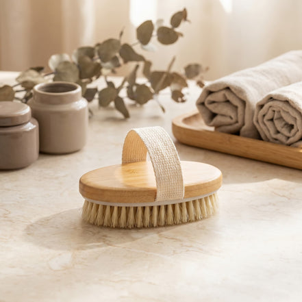 Natural Bristle Exfoliating Dry Body Brush