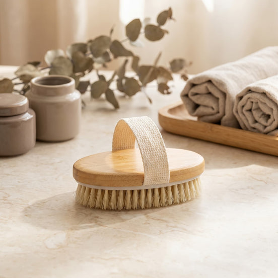 Natural Bristle Exfoliating Dry Body Brush
