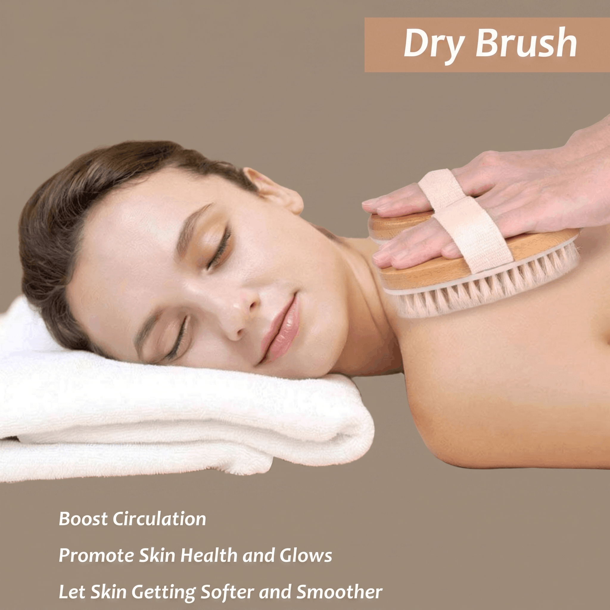 Wooden Dry Body Brush Set