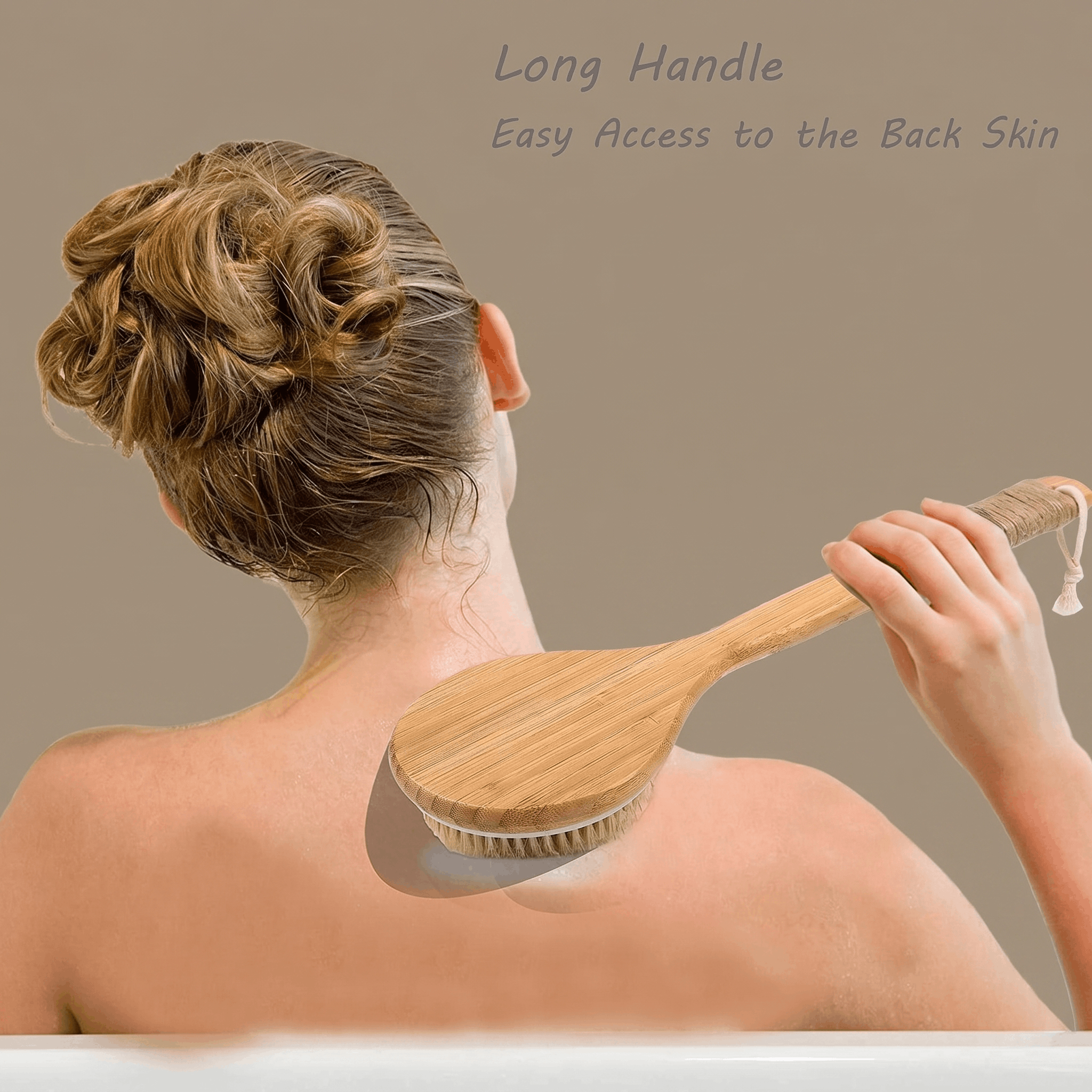 Wooden Dry Body Brush Set