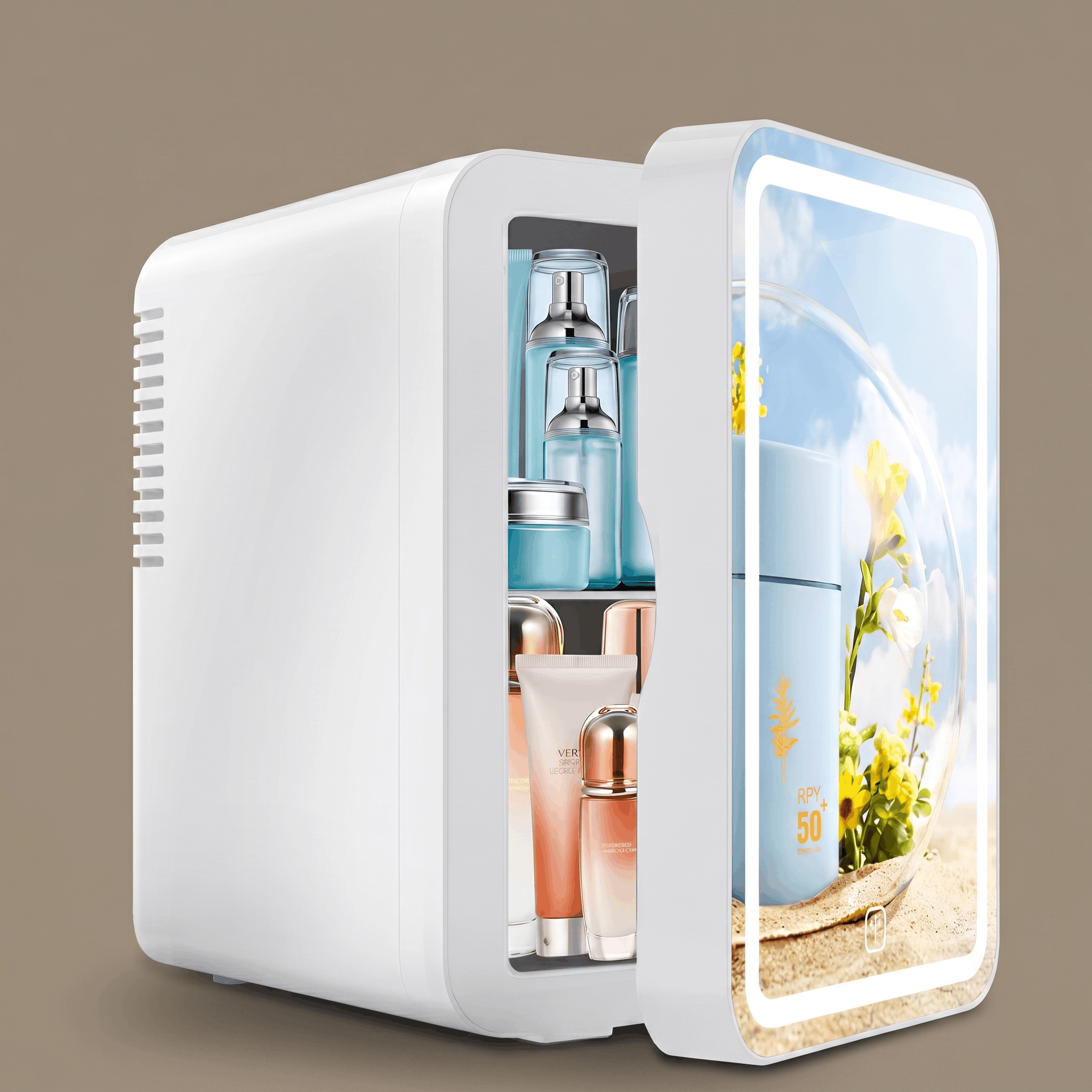 6L LED Mirror Skincare Mini Fridge