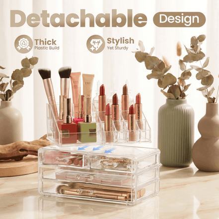 Clear Makeup & Jewelry Organizer with Drawers