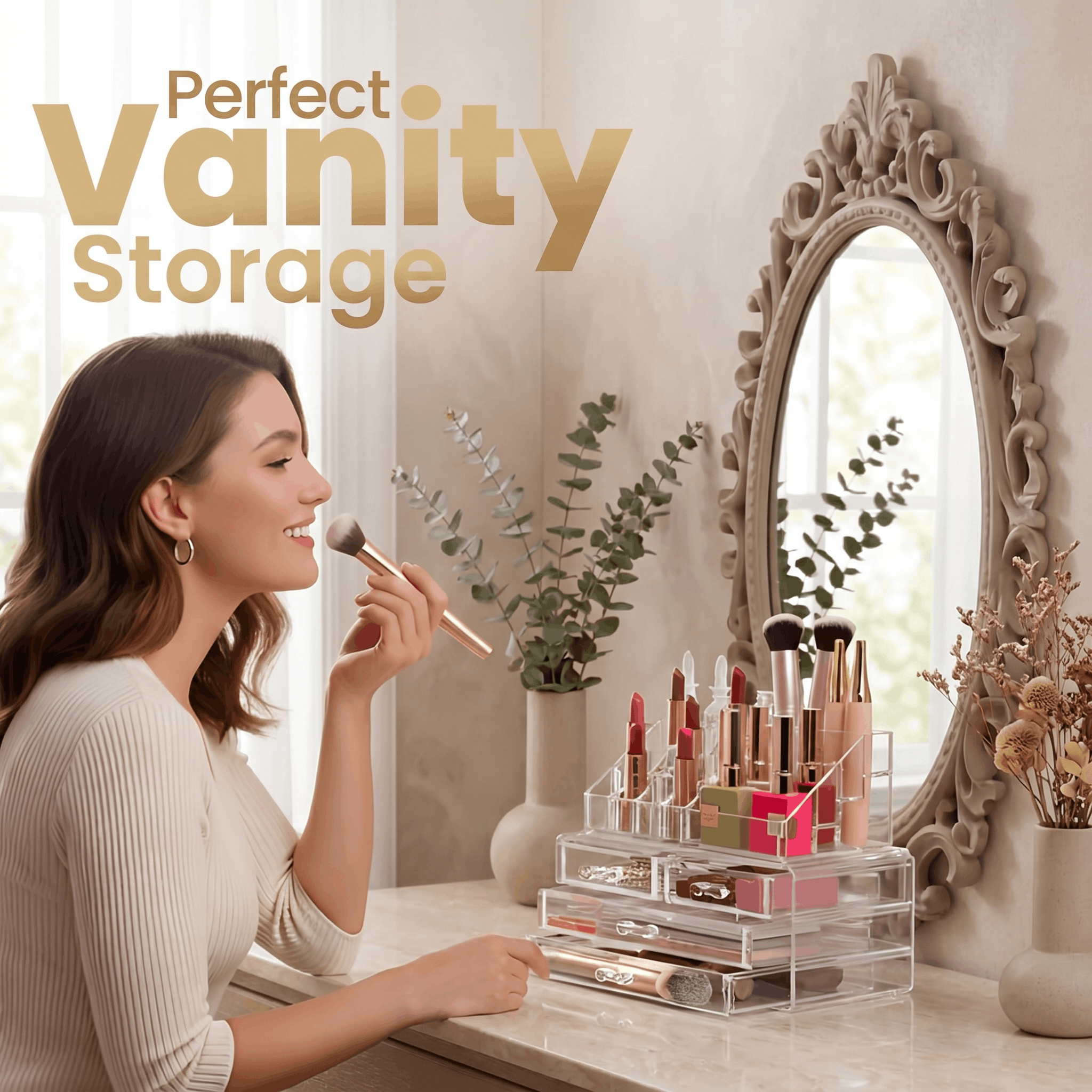 Clear Makeup & Jewelry Organizer with Drawers