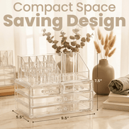 Clear Makeup & Jewelry Organizer with Drawers