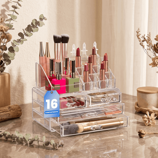 Clear Makeup & Jewelry Organizer with Drawers
