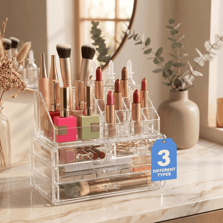 Clear Makeup & Jewelry Organizer with Drawers