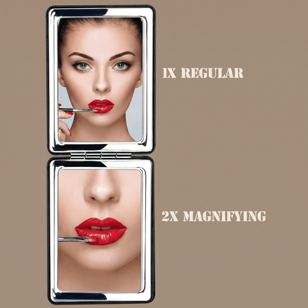 Compact Black Travel Vanity Mirror