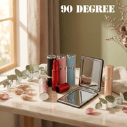 Compact Black Travel Vanity Mirror