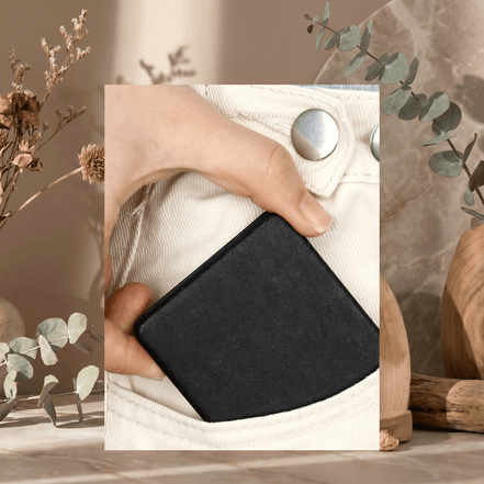 Compact Black Travel Vanity Mirror