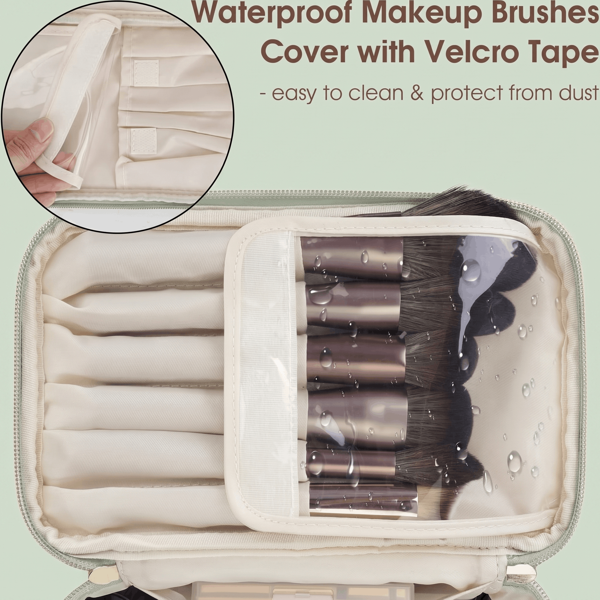 Vegan Leather Travel Makeup Organizer Bag