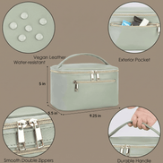 Vegan Leather Travel Makeup Organizer Bag