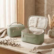 Vegan Leather Travel Makeup Organizer Bag