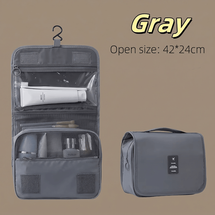 Water-Resistant Hanging Travel Toiletry Bag 