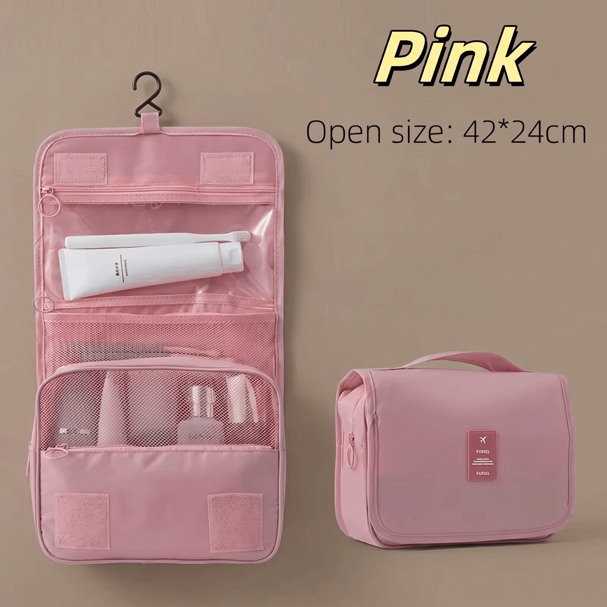 Water-Resistant Hanging Travel Toiletry Bag 