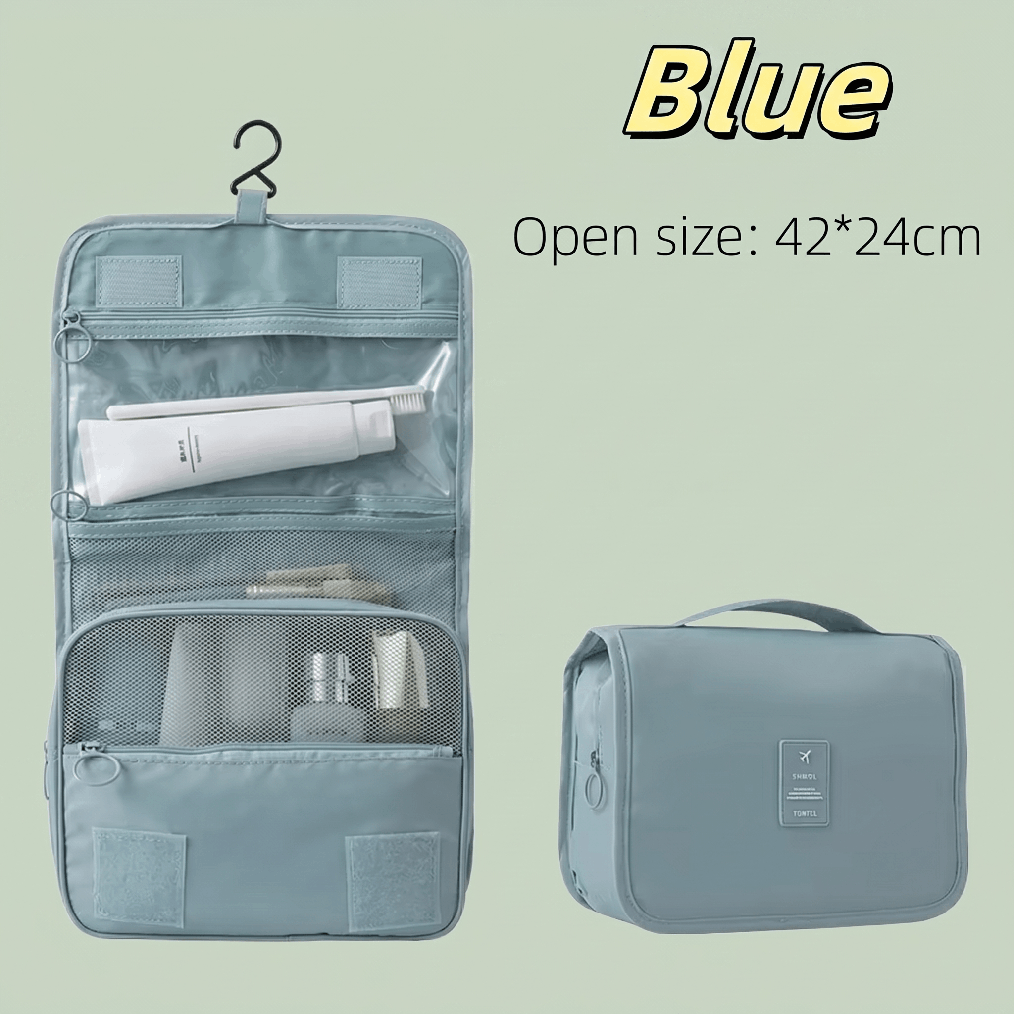 Water-Resistant Hanging Travel Toiletry Bag 