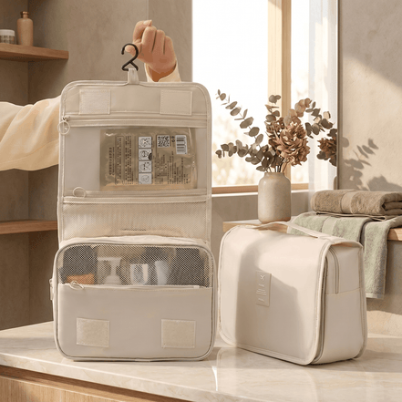 Water-Resistant Hanging Travel Toiletry Bag 