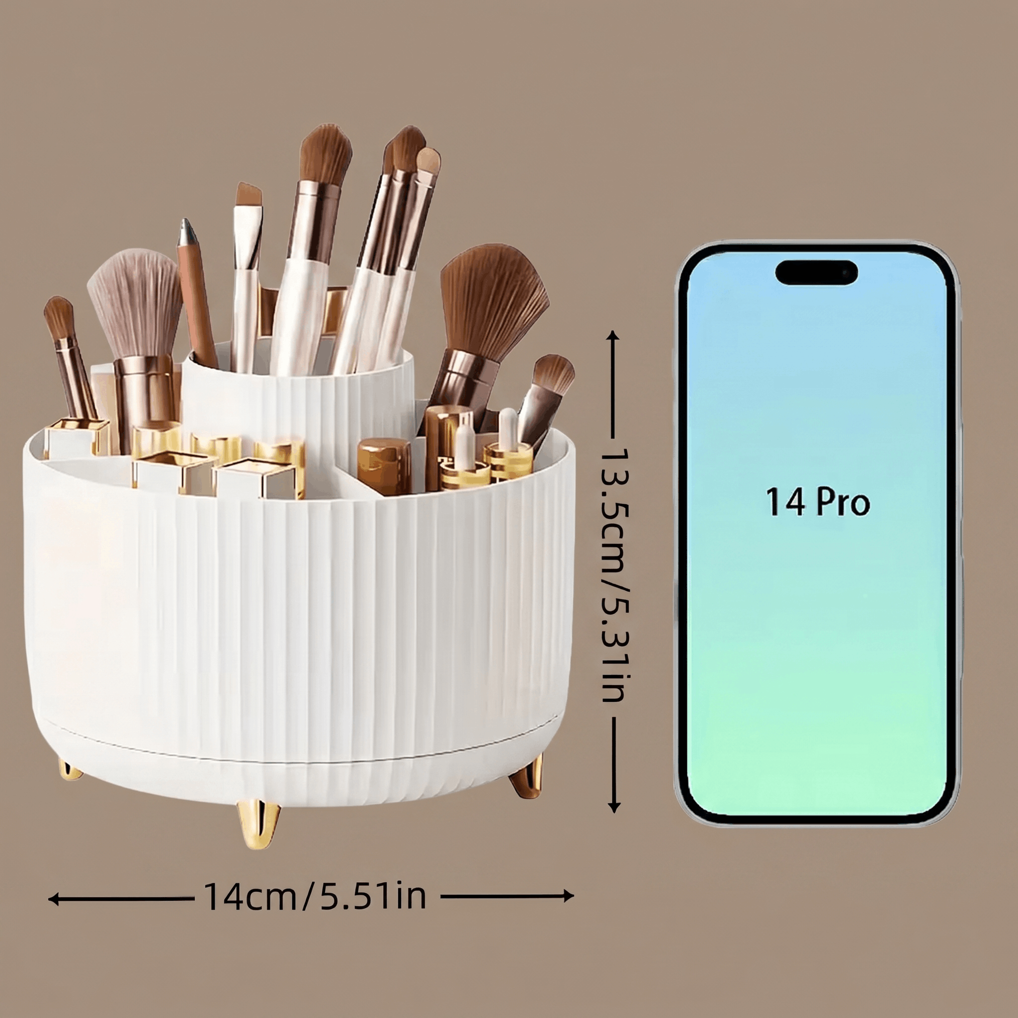 360° Rotating Makeup Organizer