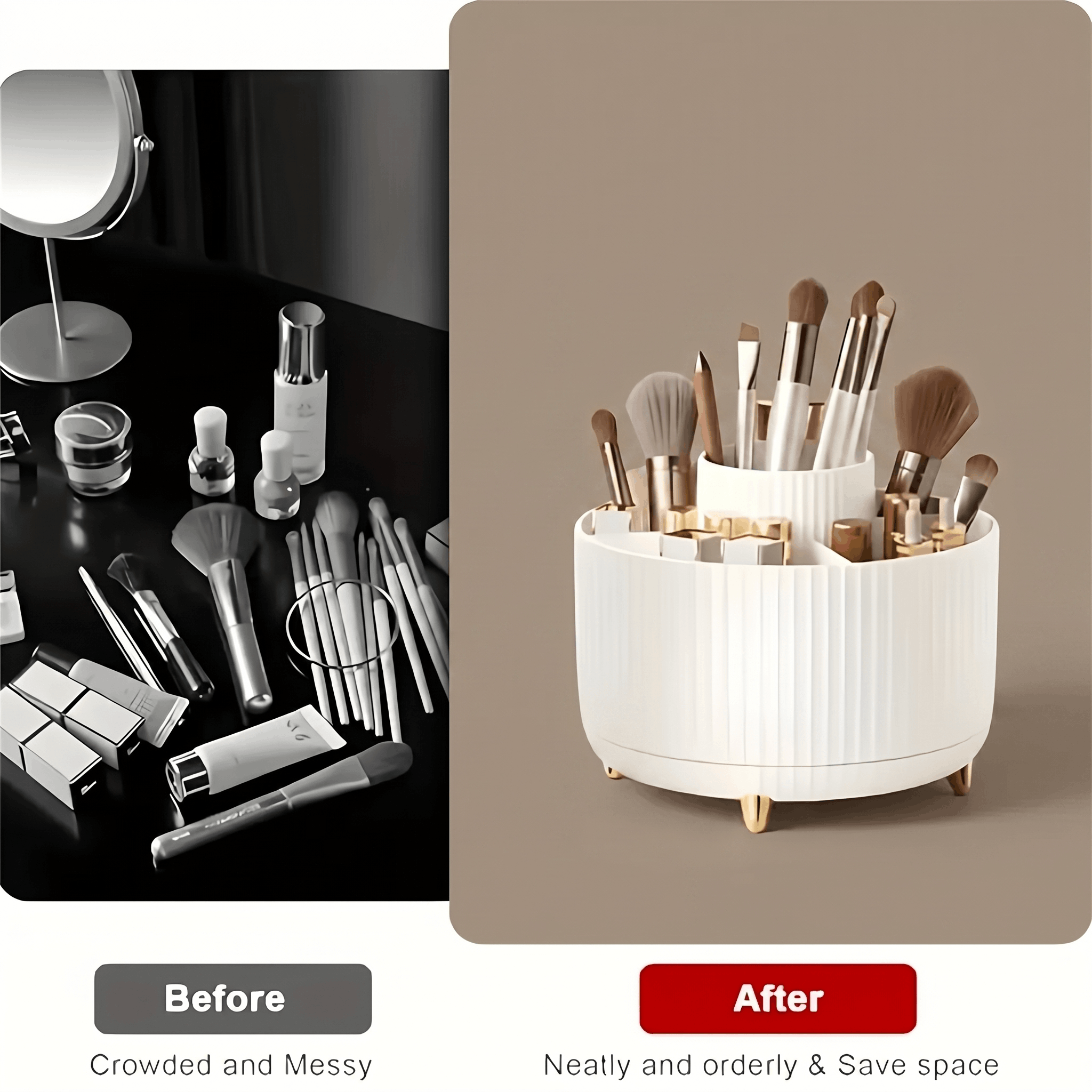 360° Rotating Makeup Organizer