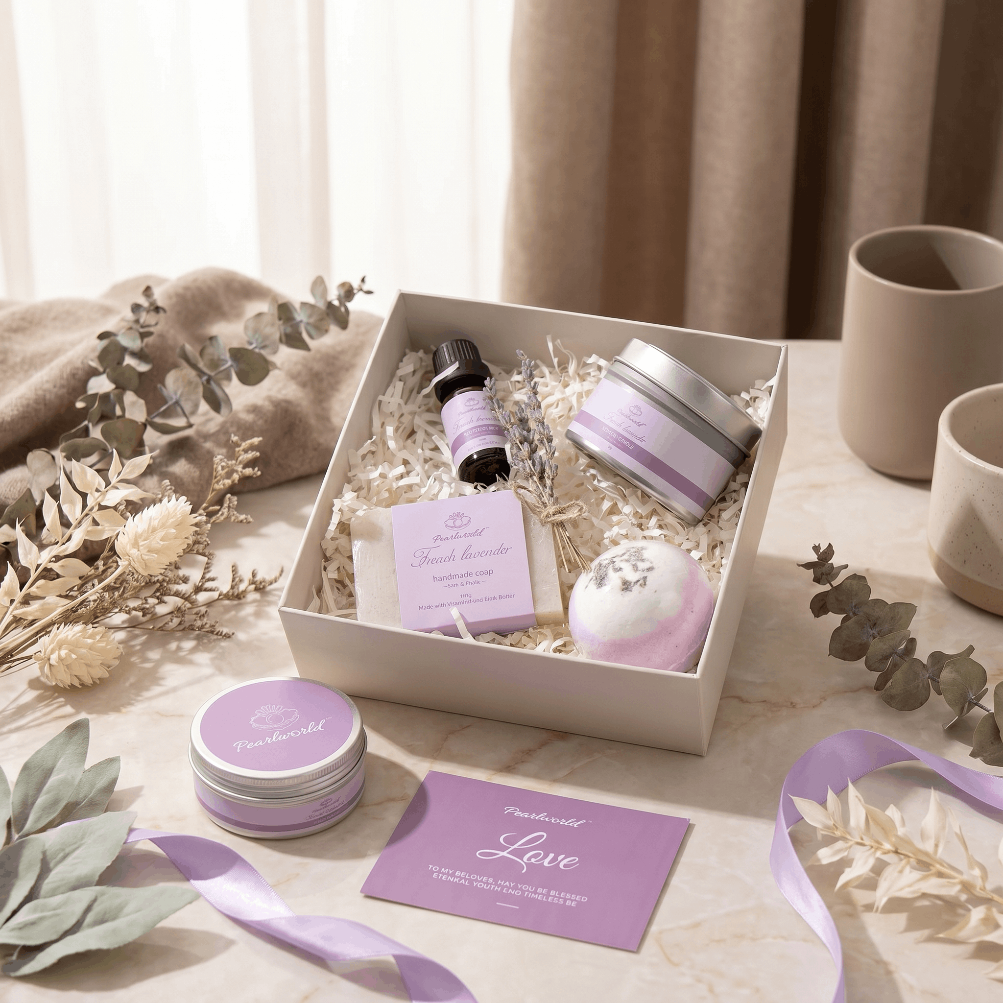 Lavender 7-Piece Home Spa Gift Set