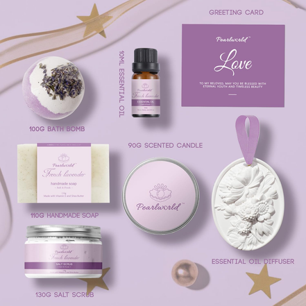 Lavender 7-Piece Home Spa Gift Set