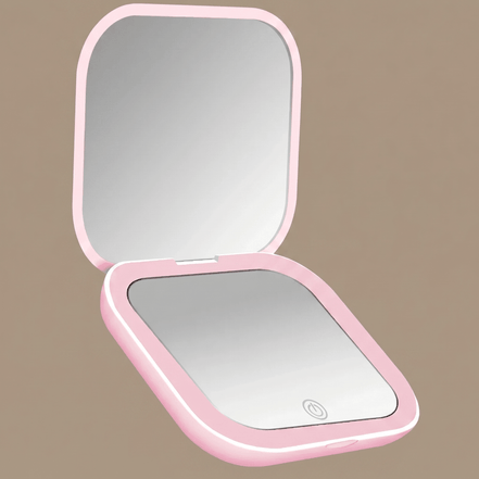 2X LED Compact Travel Makeup Mirror