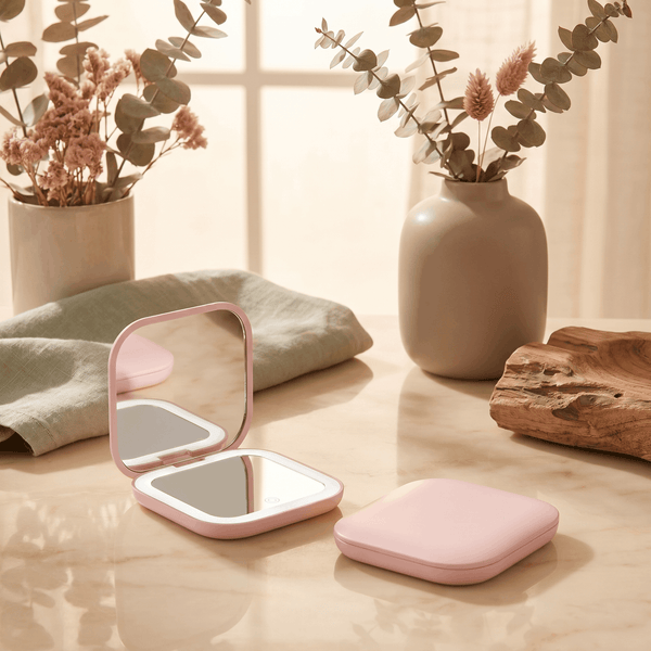 2X LED Compact Travel Makeup Mirror