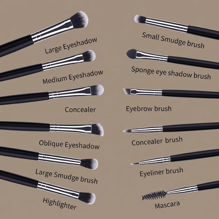 12-Piece Eye Makeup Brush Set