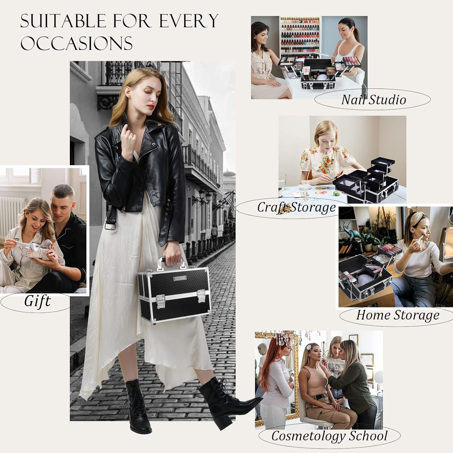 Large Professional Makeup Train Case