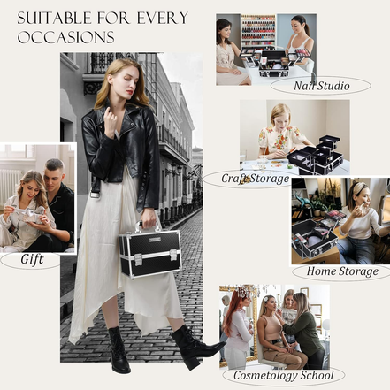 Large Professional Makeup Train Case