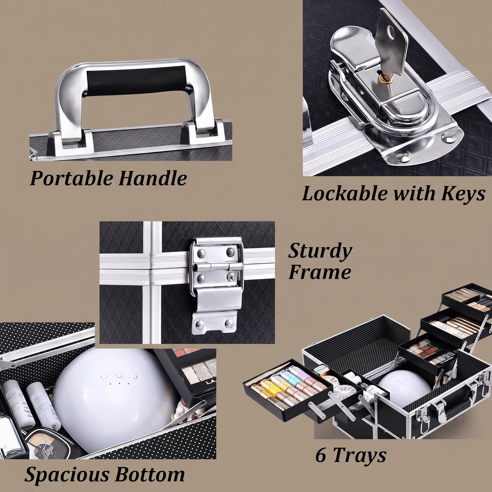 Large Professional Makeup Train Case