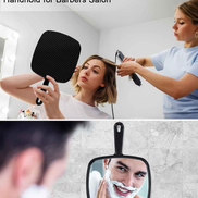 Extra-Large Handheld Salon Mirror – 3 Pack