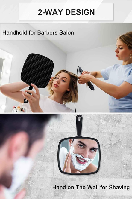 Extra-Large Handheld Salon Mirror – 3 Pack