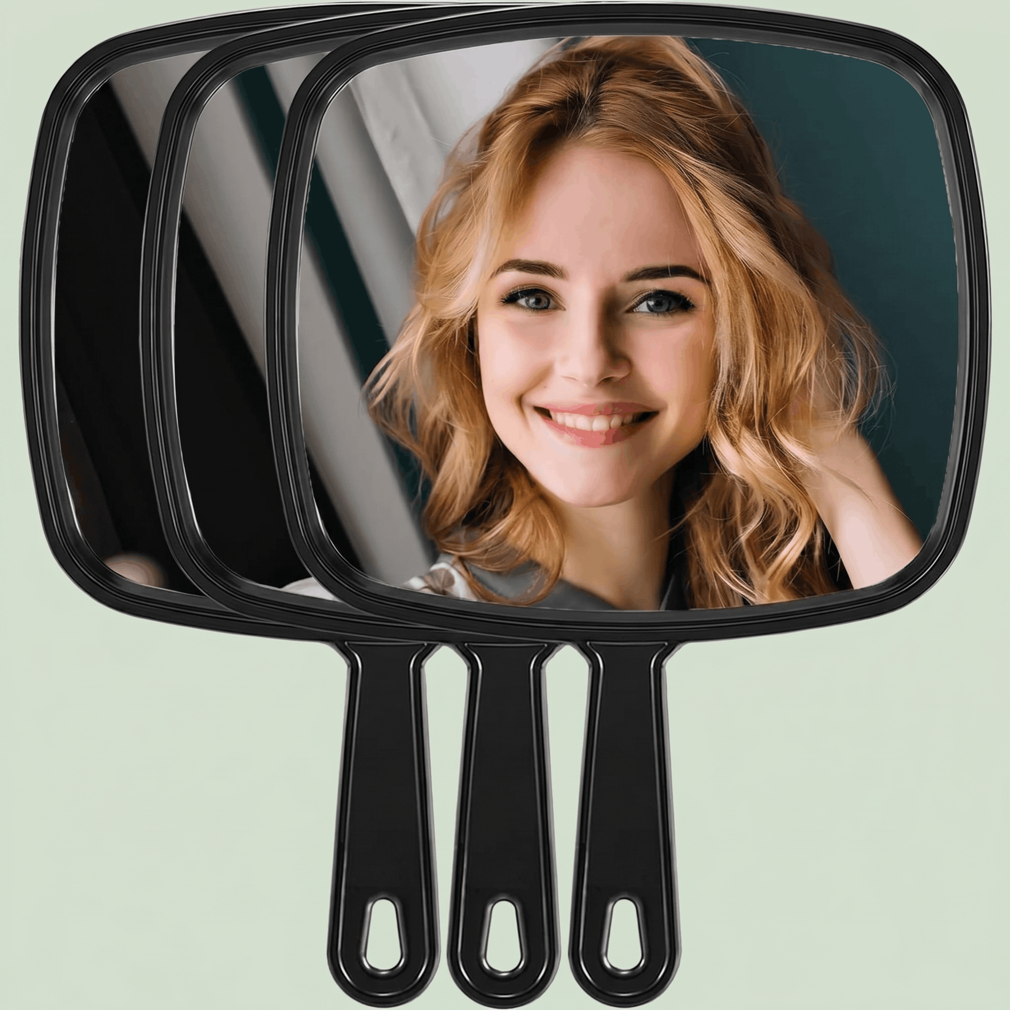 Extra-Large Handheld Salon Mirror – 3 Pack