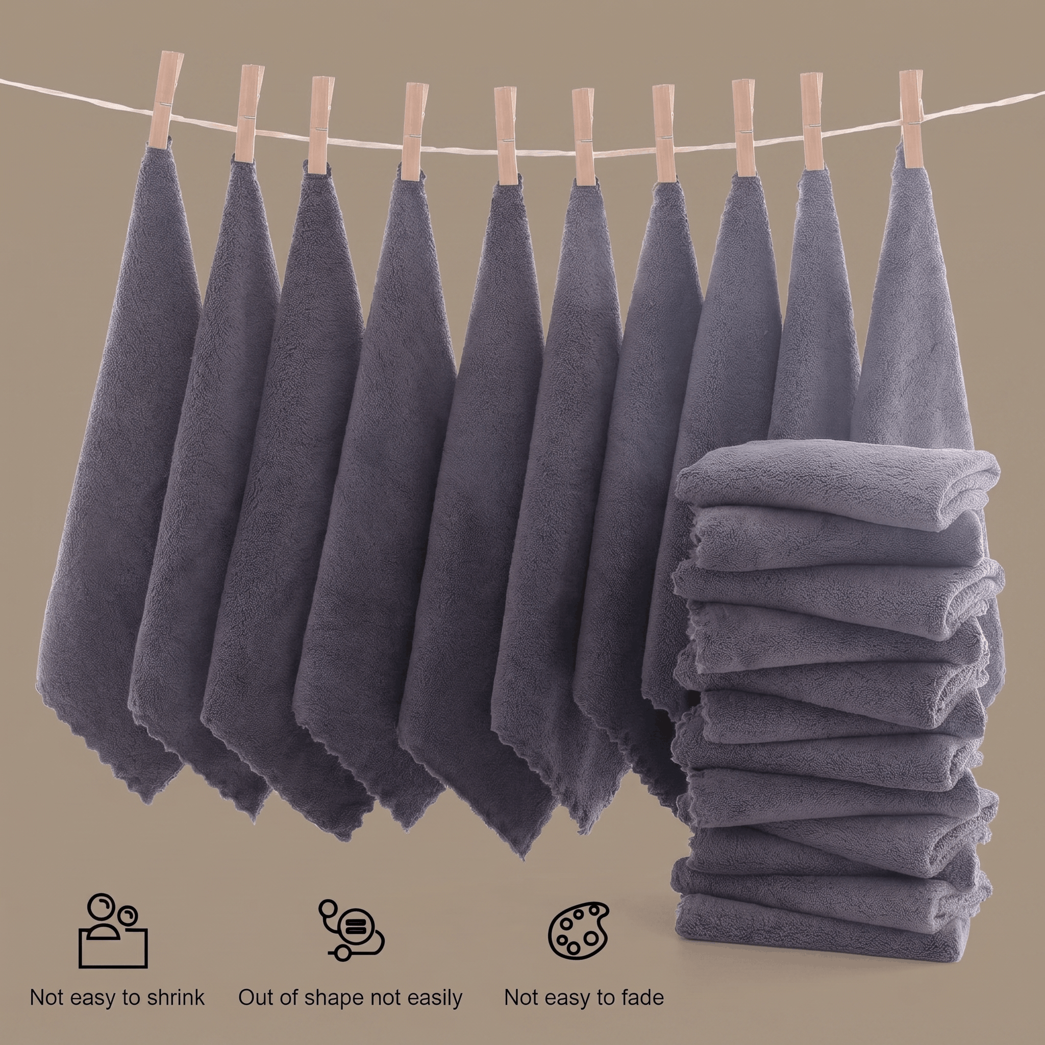 Ultra-Soft Coral Velvet Washcloth Set – 24 Pack