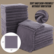 Ultra-Soft Coral Velvet Washcloth Set – 24 Pack