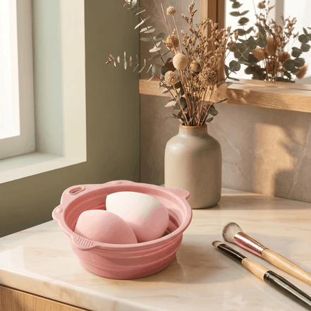 Foldable Silicone Makeup Brush Cleaner Bowl
