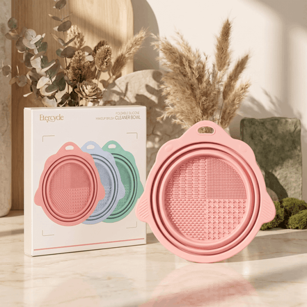 Foldable Silicone Makeup Brush Cleaner Bowl