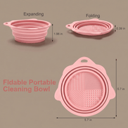 Foldable Silicone Makeup Brush Cleaner Bowl