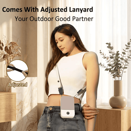Bladeless Hanging Neck & Waist Fan – 3-Speed, USB Rechargeable 