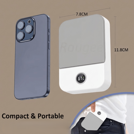 Bladeless Hanging Neck & Waist Fan – 3-Speed, USB Rechargeable 
